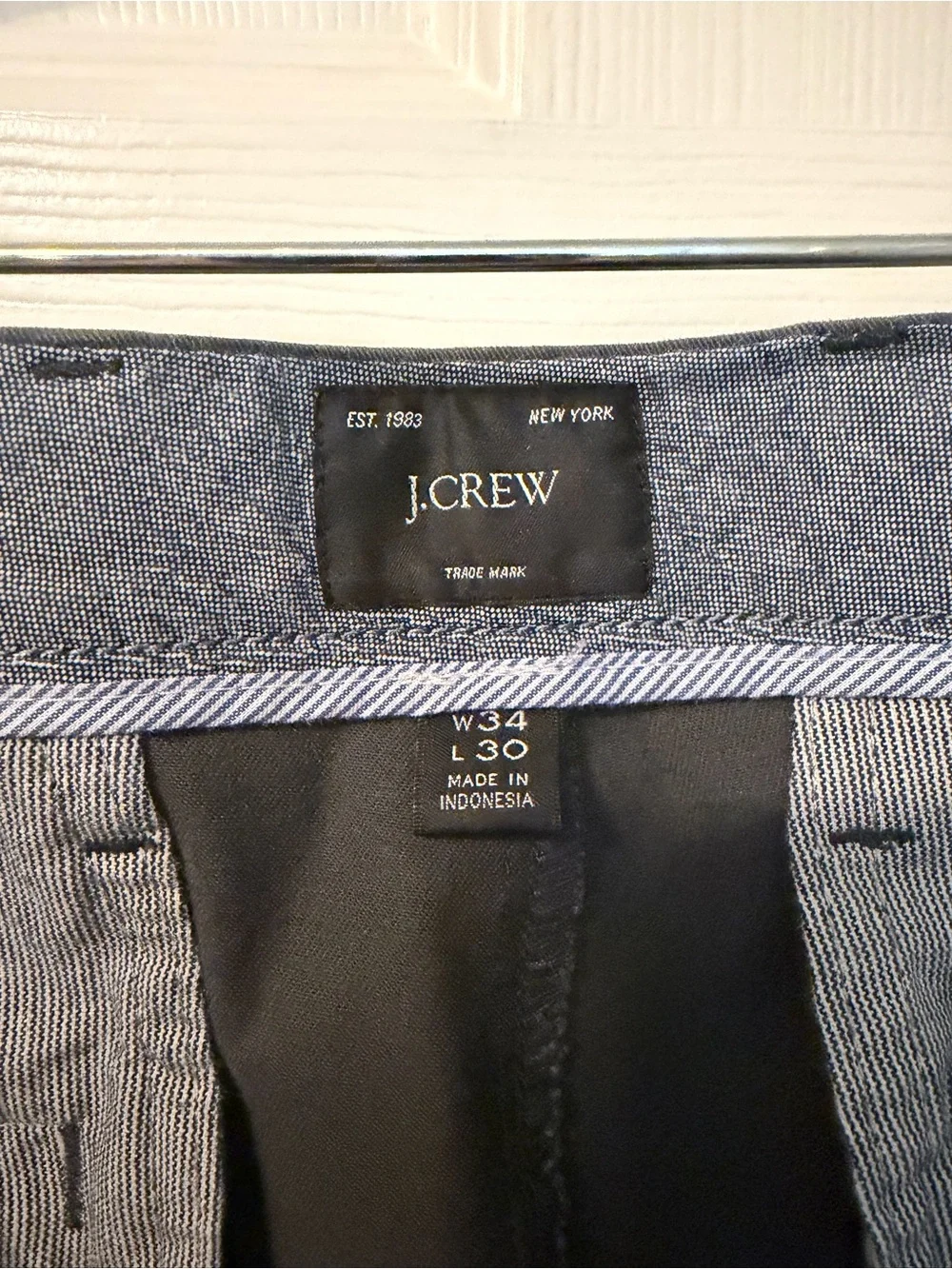 JCrew 484 Slim-Fit Stretch Chino Pant, Gray, 34x30, EUC